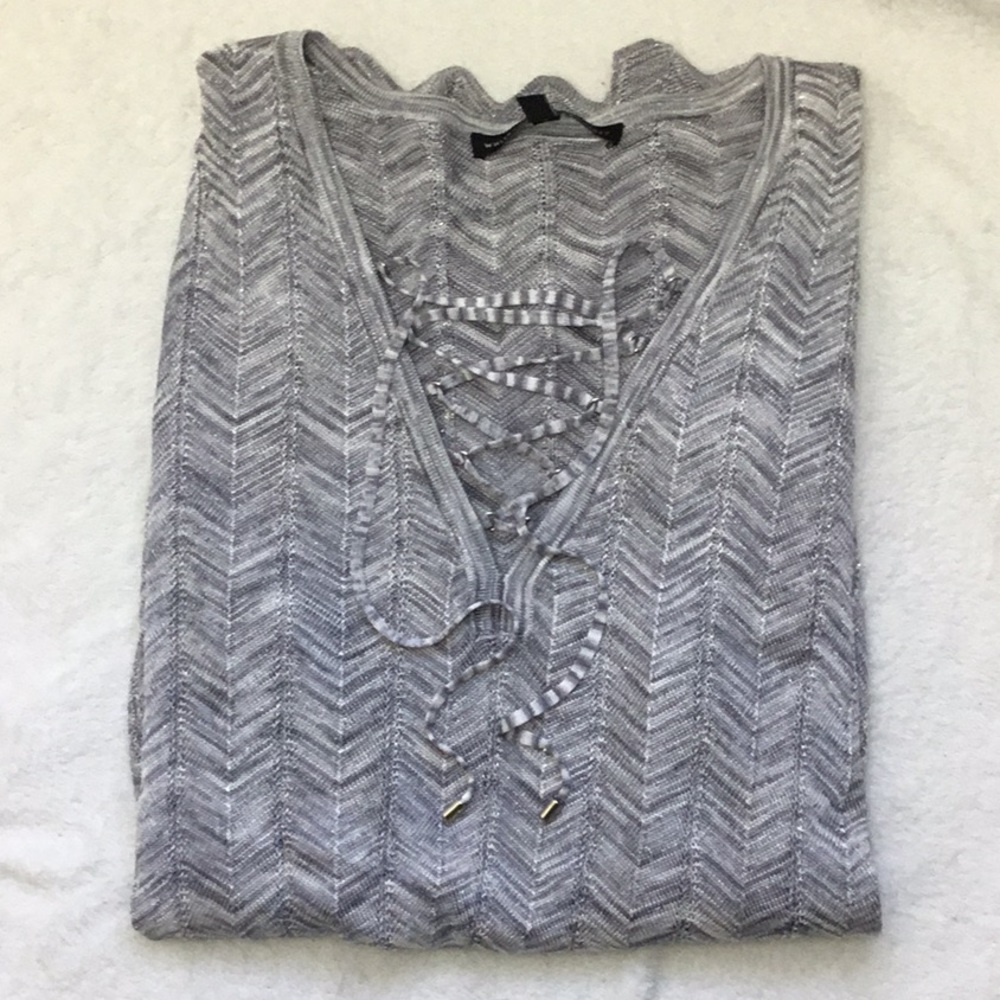 WHBM Silver Long Sleeve